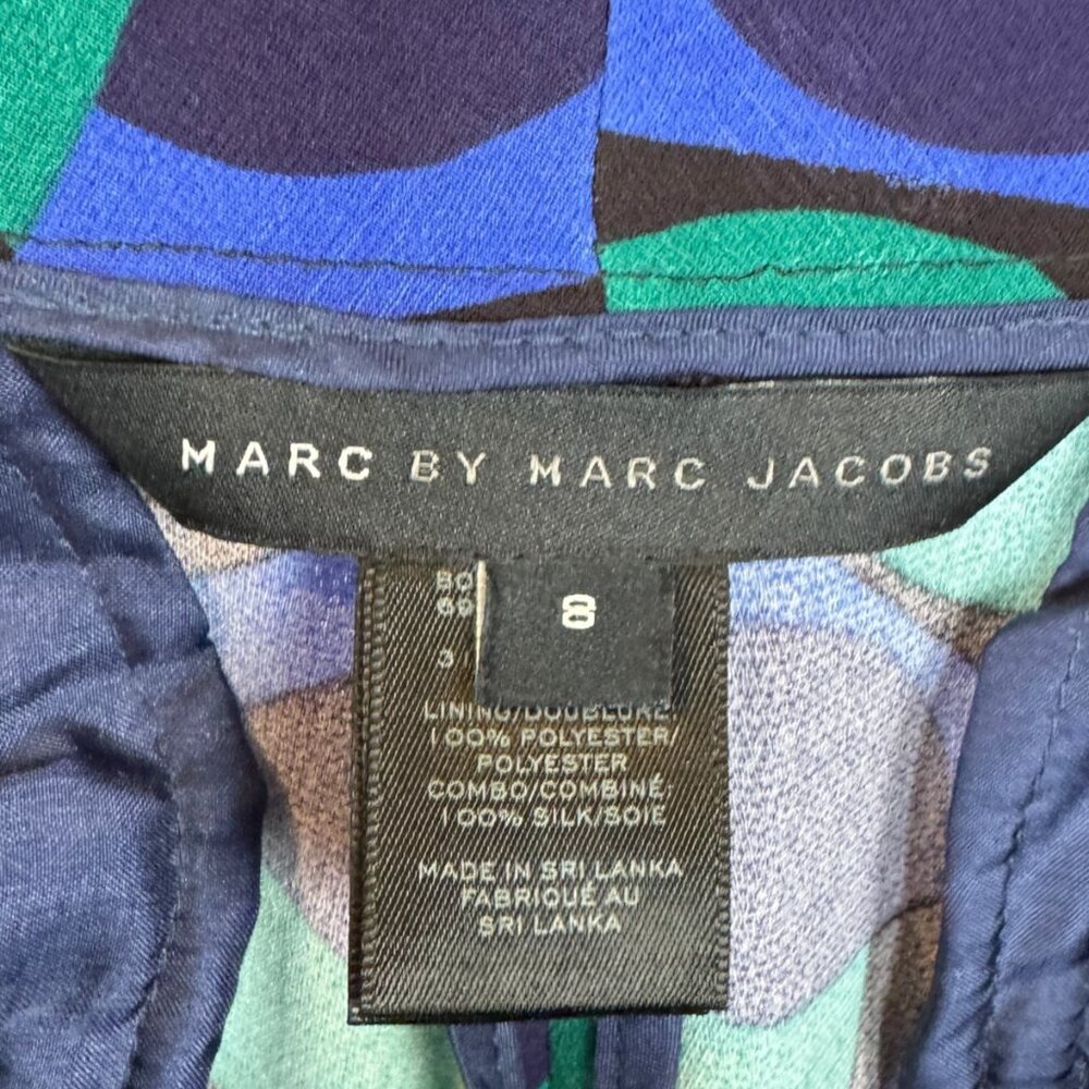 Marc Jacobs Blue and Teal patterned dress pants Size 8 - Picture 3 of 15